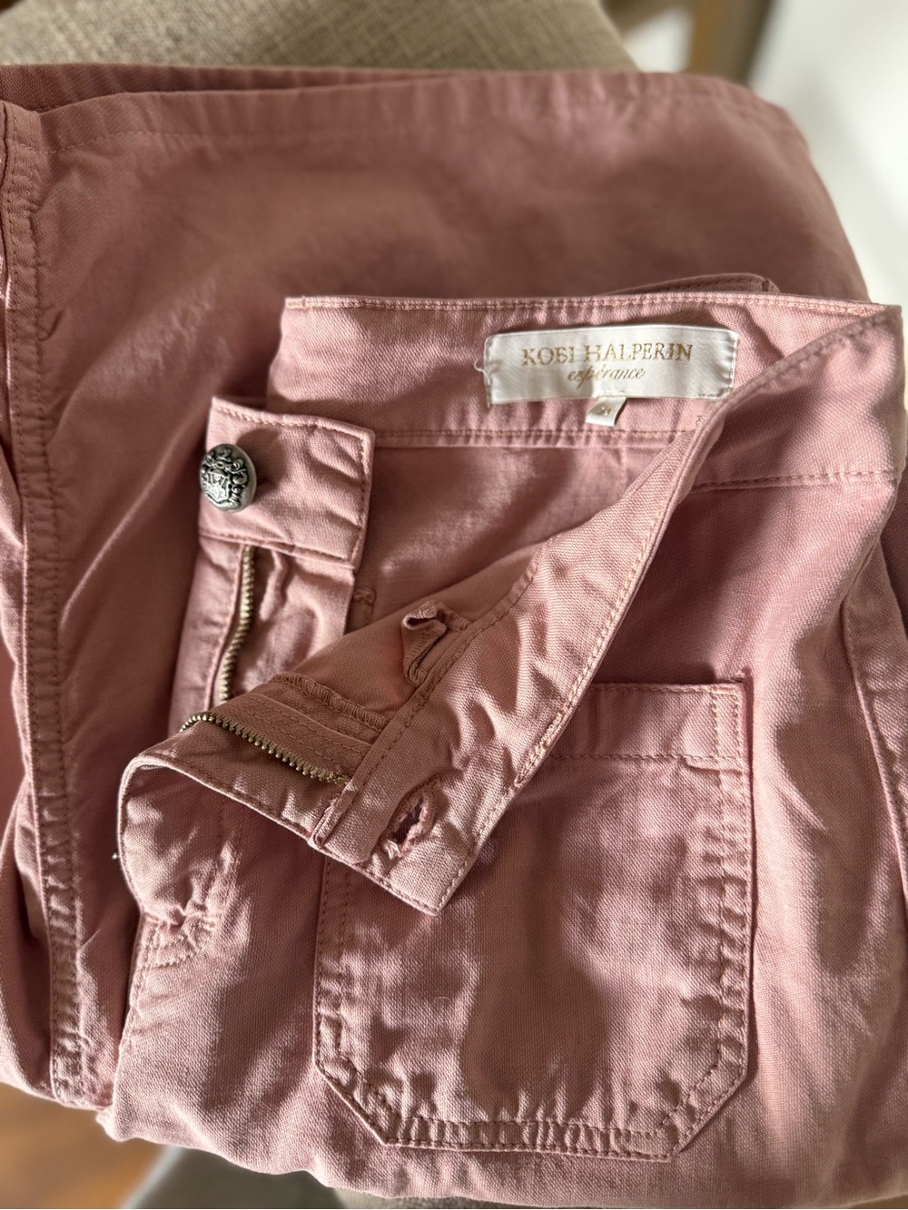 Kobi Halperin Blush Pink High-Rise Pants